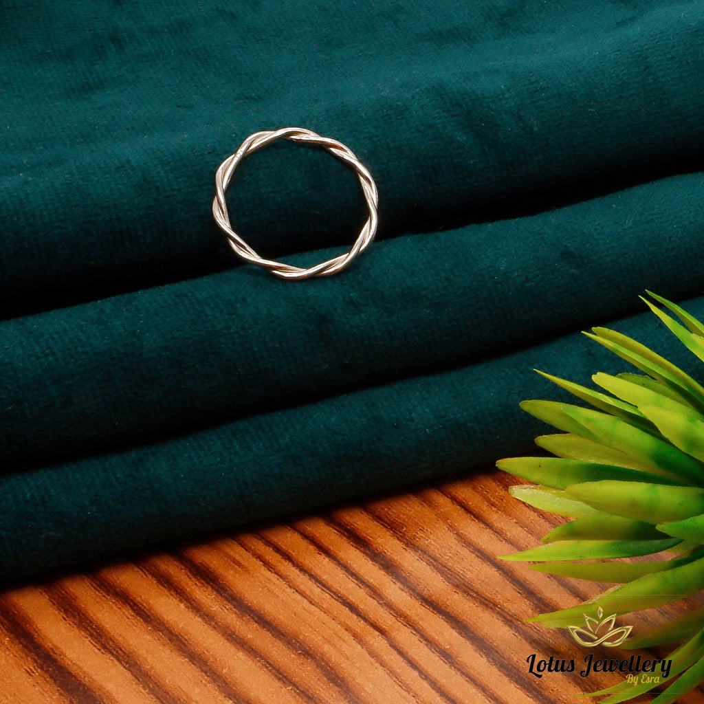 Dainty Twisted Sterling Silver Ring