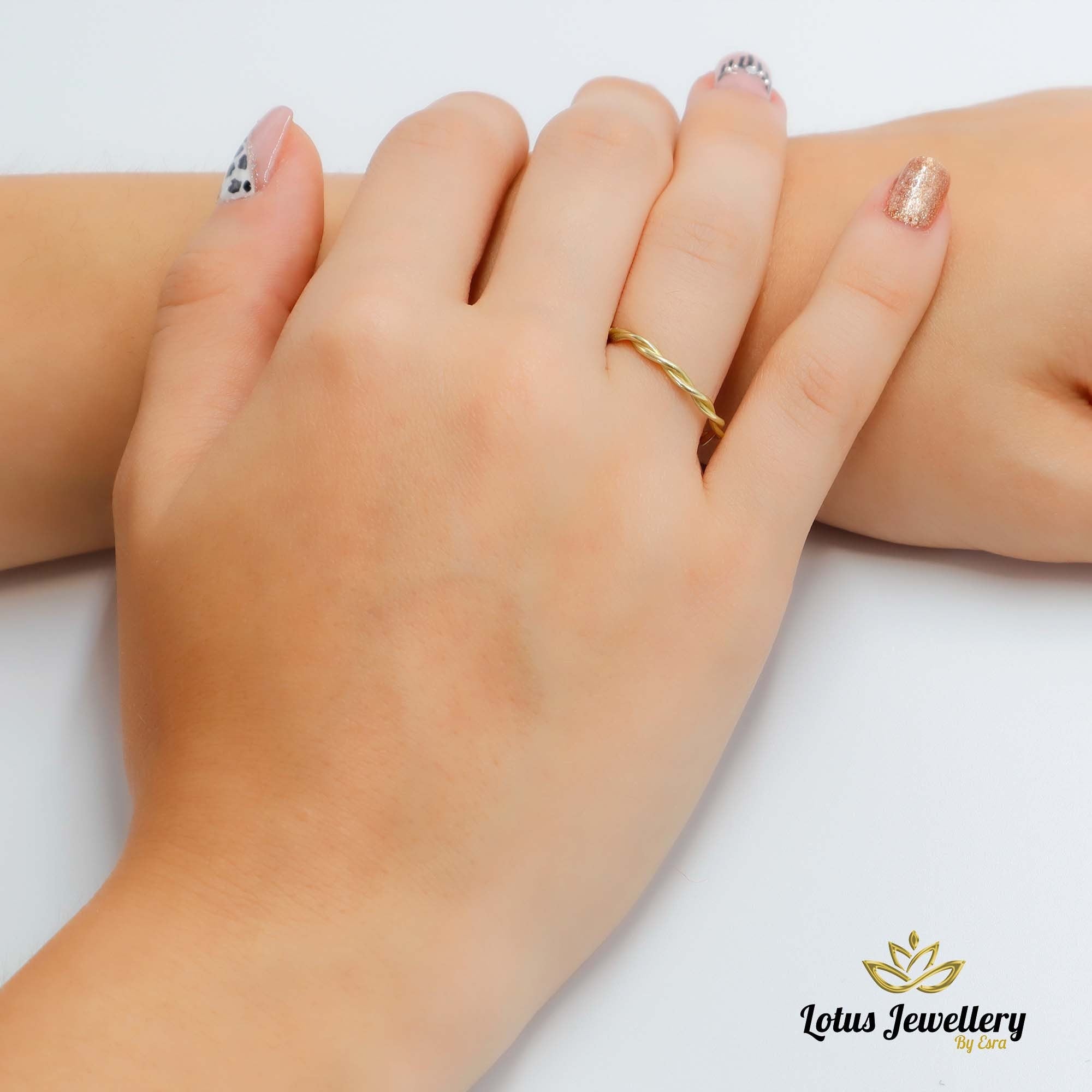 Dainty Twisted Sterling Silver Ring