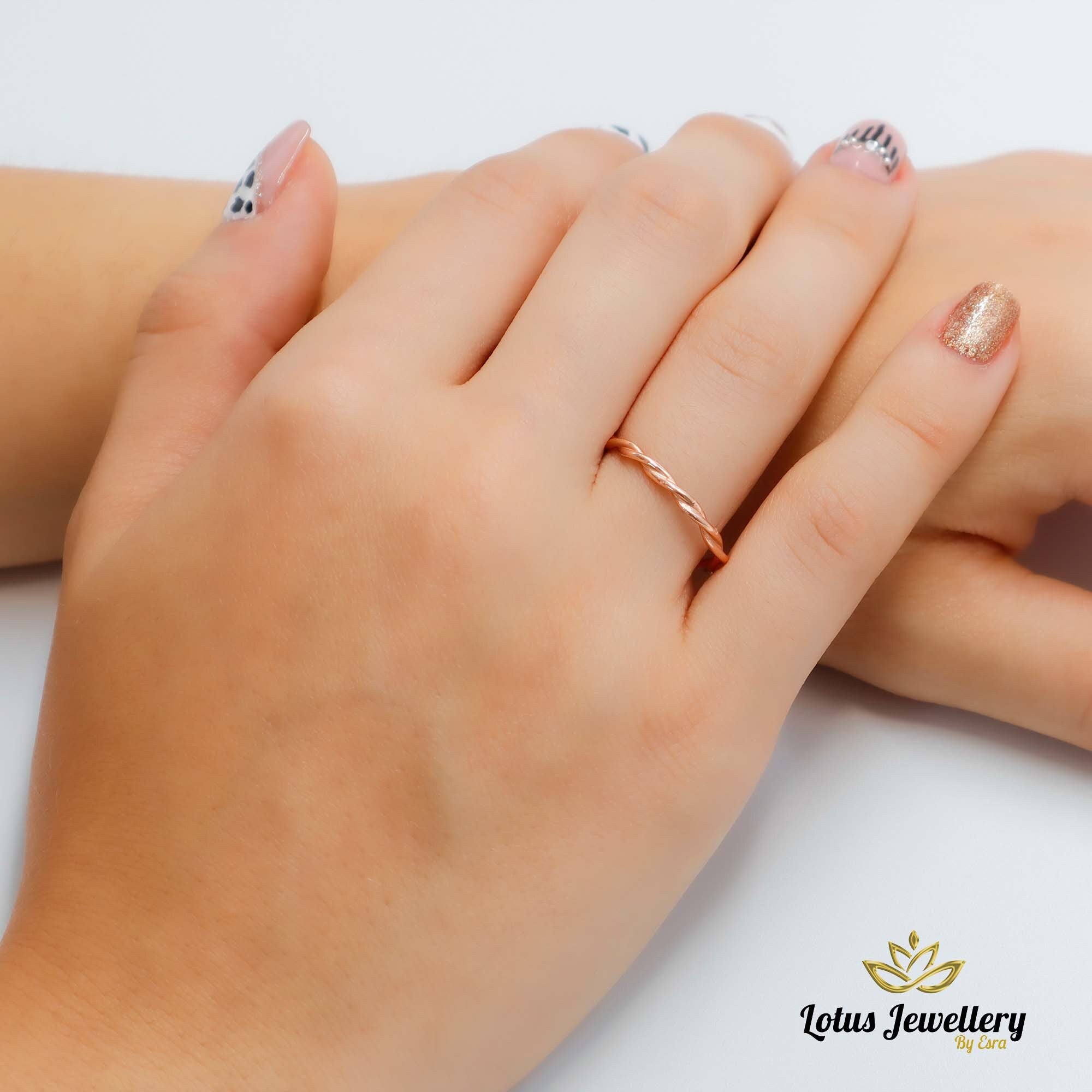 Dainty Twisted Sterling Silver Ring
