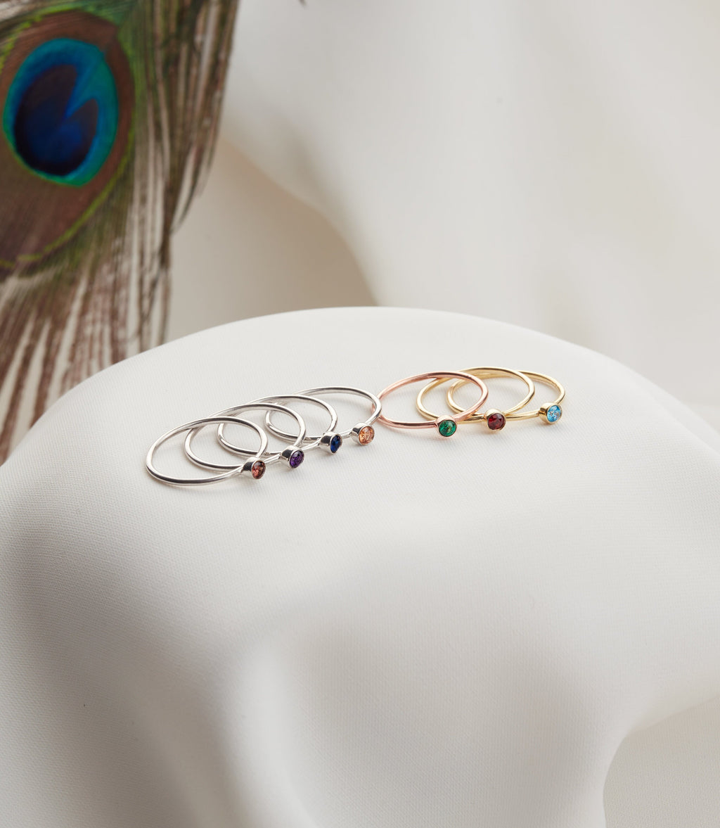 Personalized Family Birthstone Ring