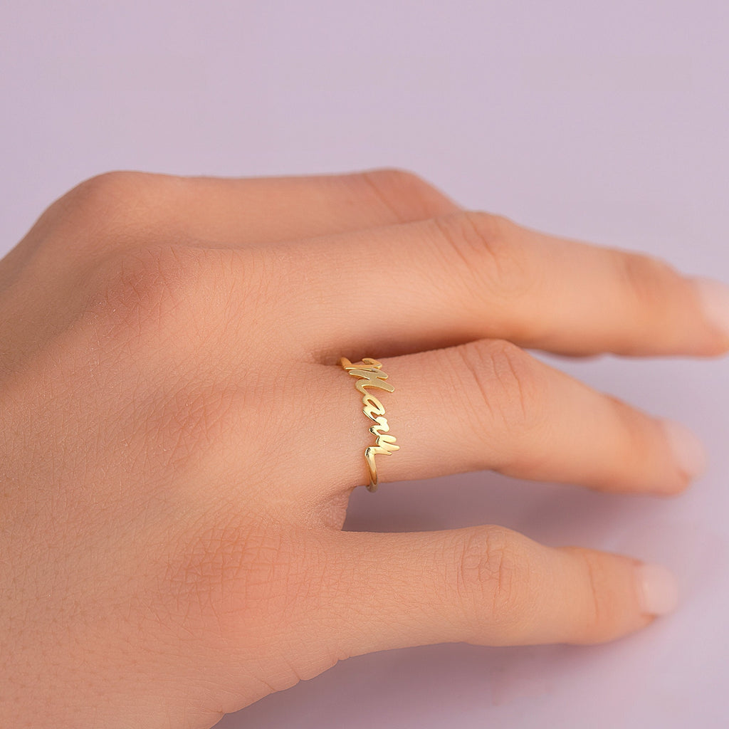 Personalized Sterling Silver Name Ring