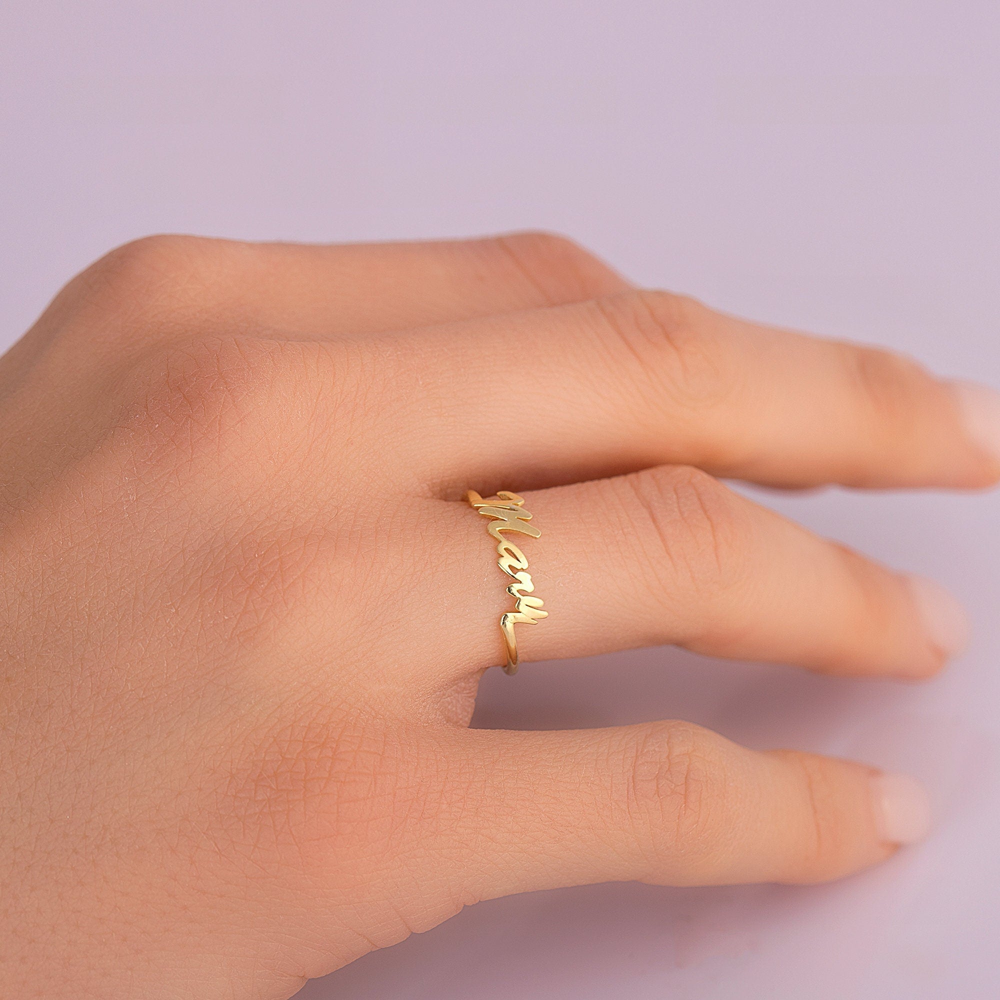 Personalized Sterling Silver Name Ring