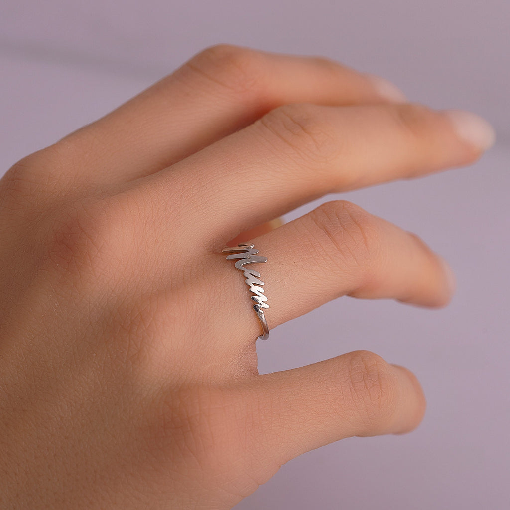Personalized Sterling Silver Name Ring