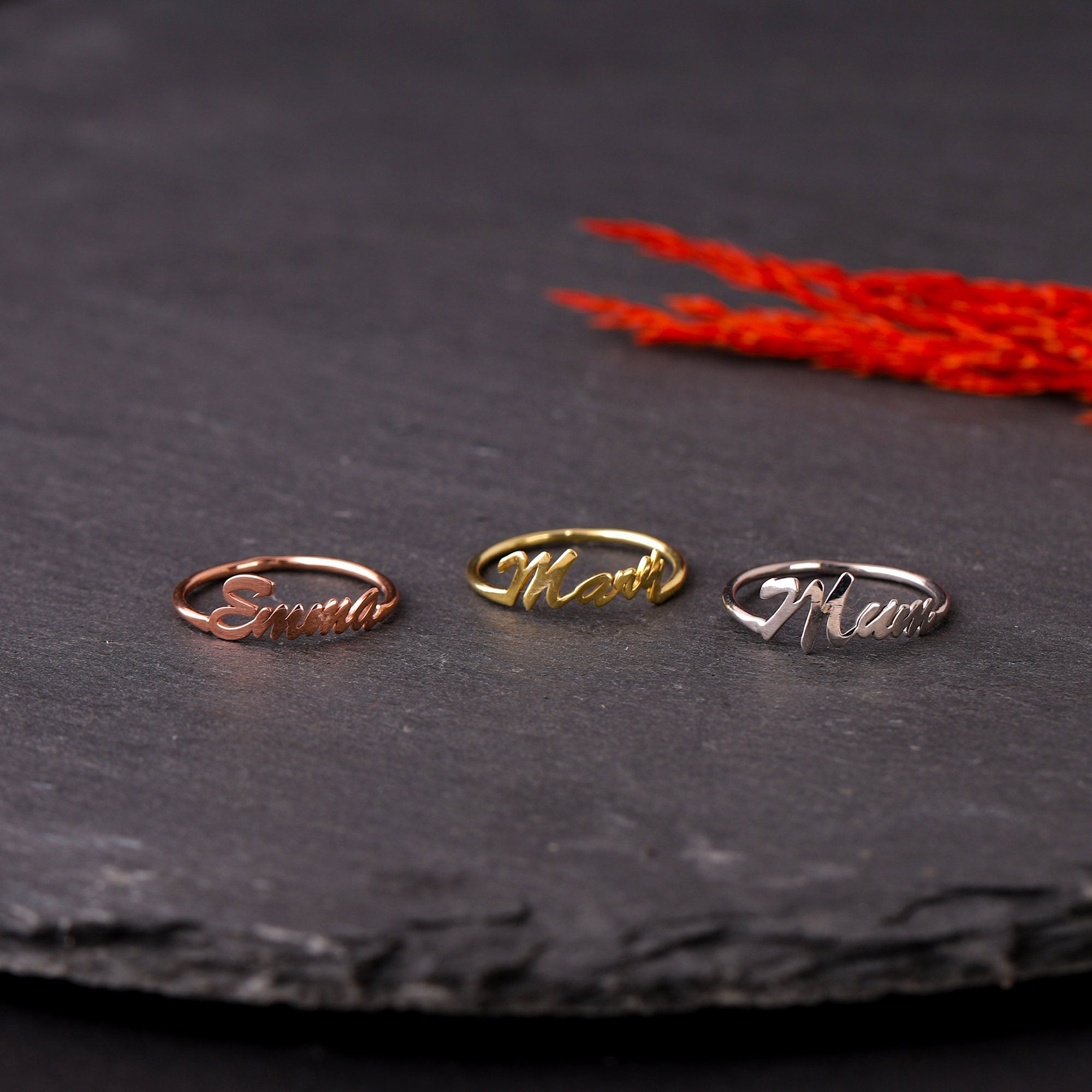 Personalized Sterling Silver Name Ring