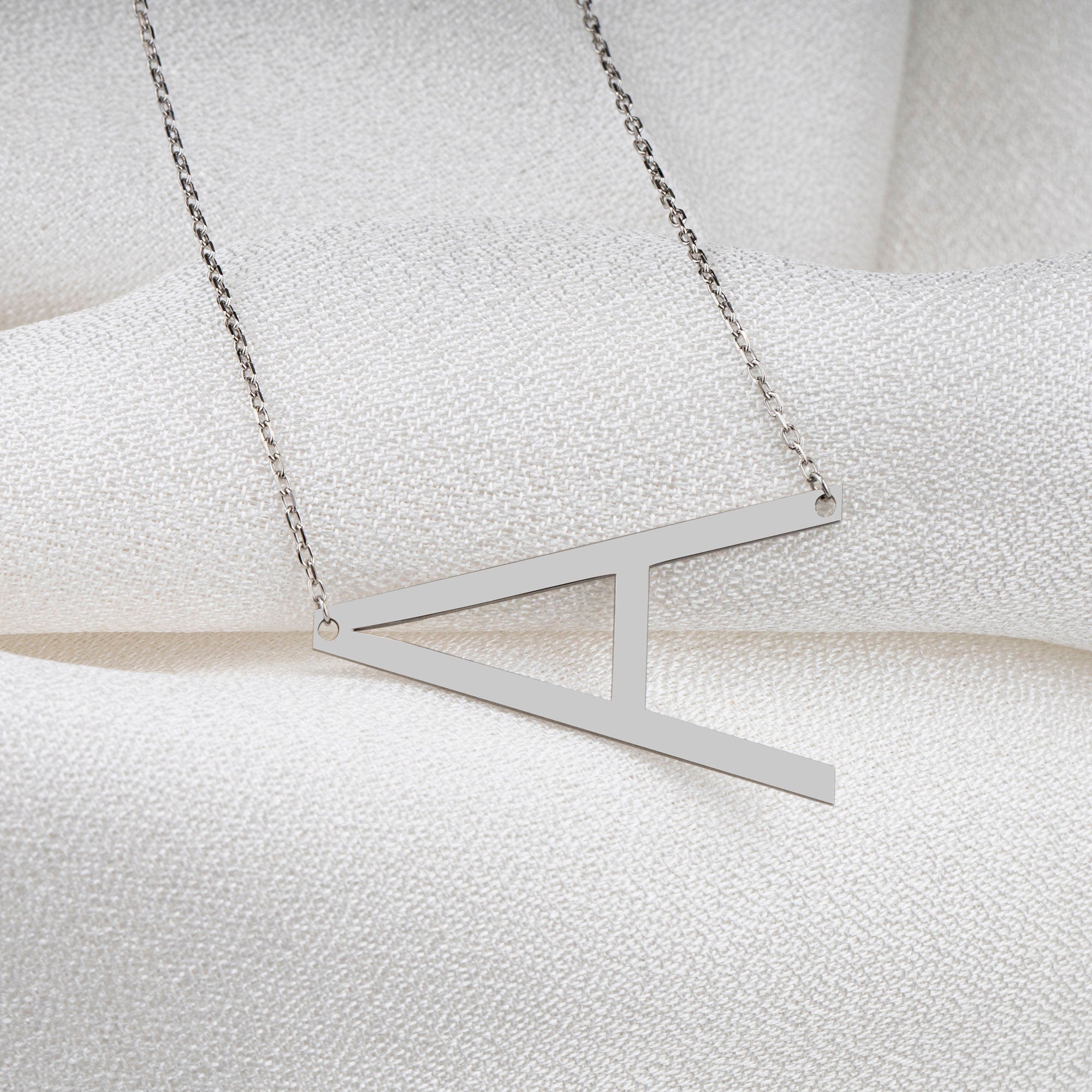 Handmade Sterling Silver Initial Necklace