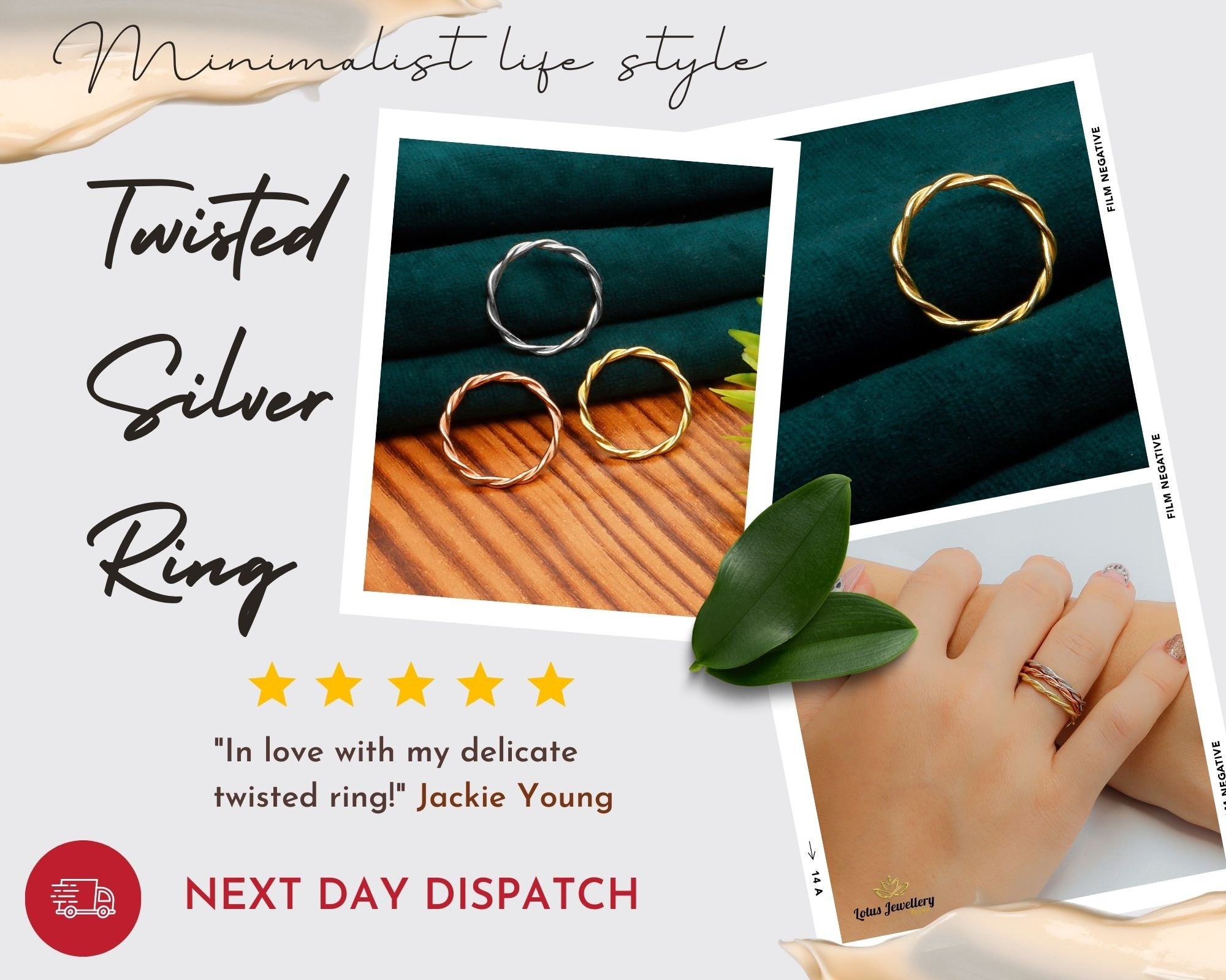 Dainty Twisted Sterling Silver Ring
