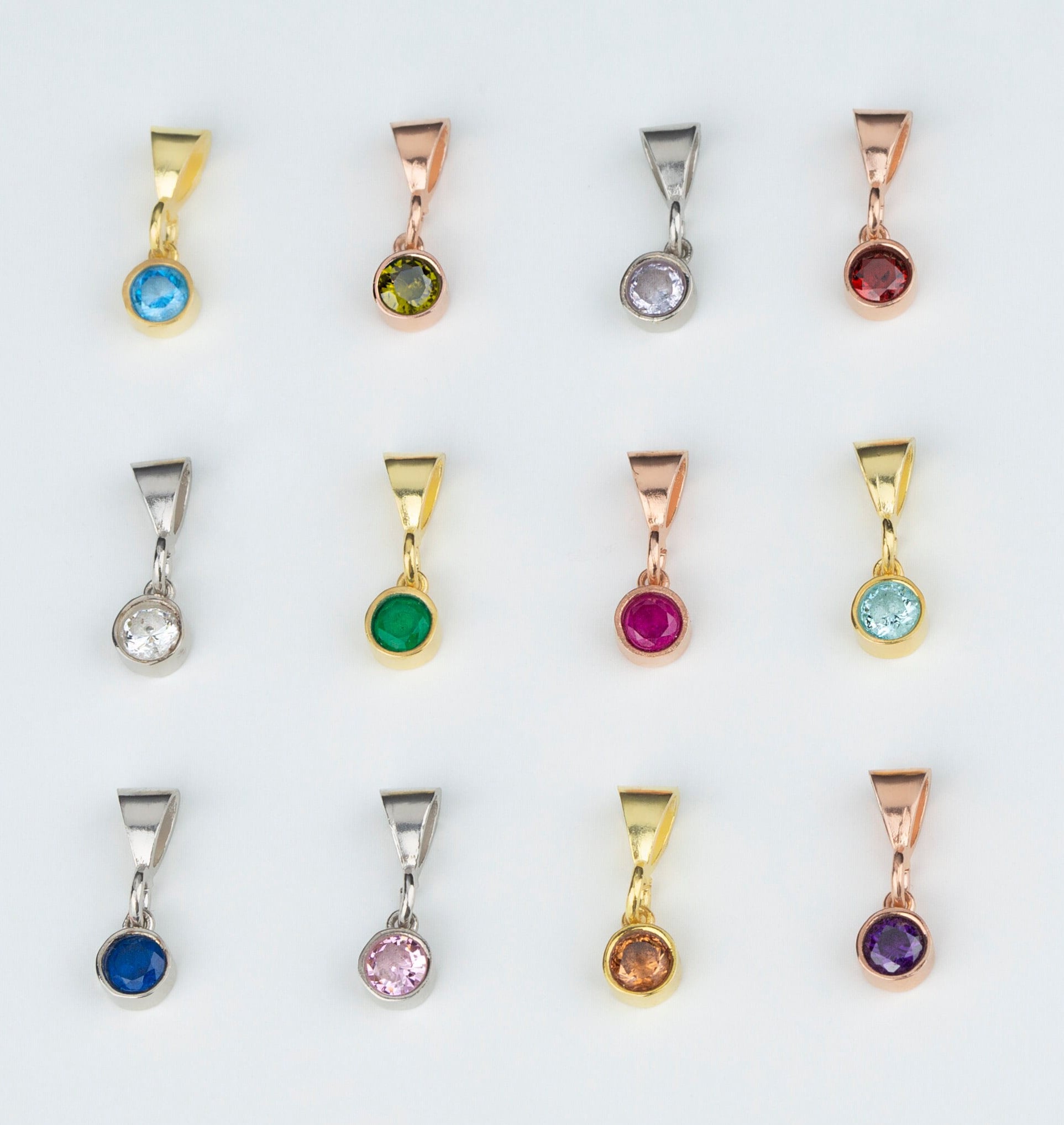 Personalized Initial Birthstone Necklace