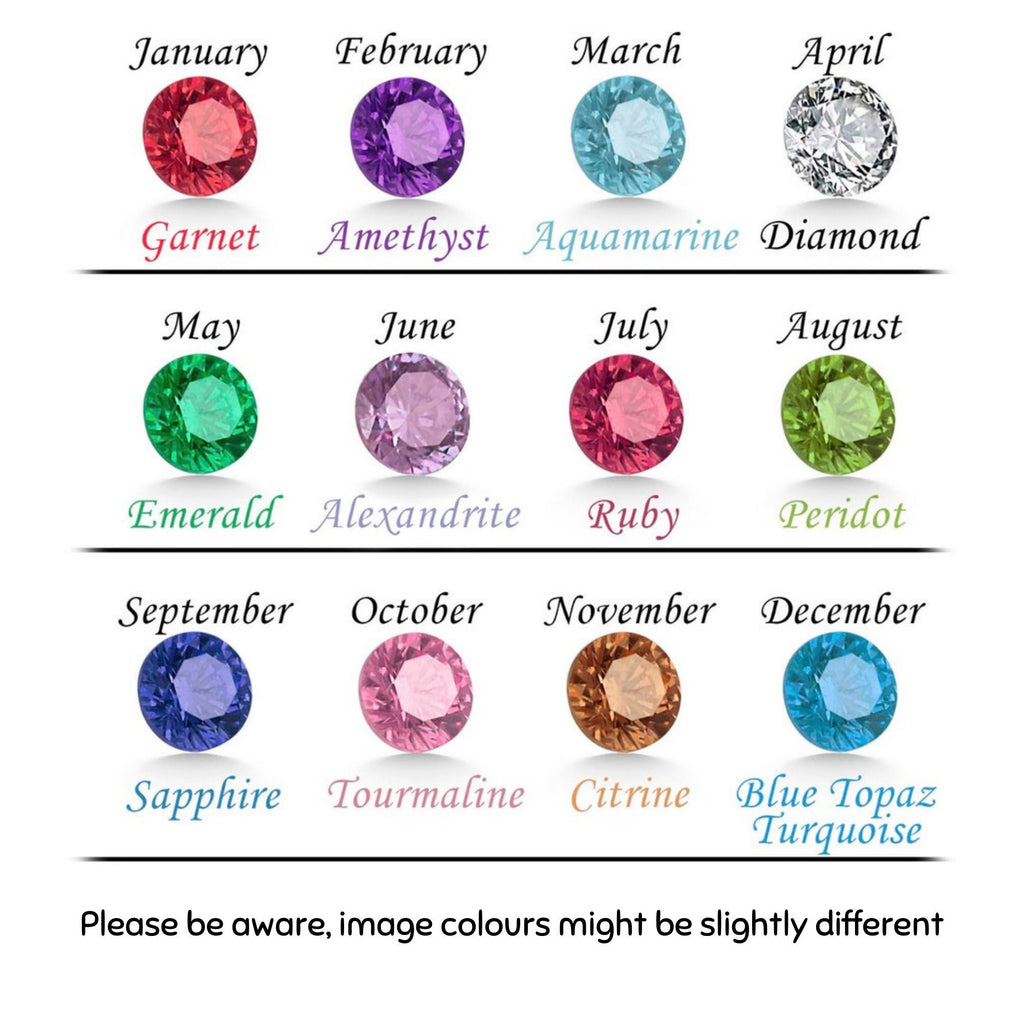Custom Birthstone Name Necklace