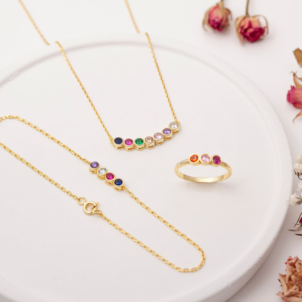 Handmade Sterling Silver Birthstone Bracelet