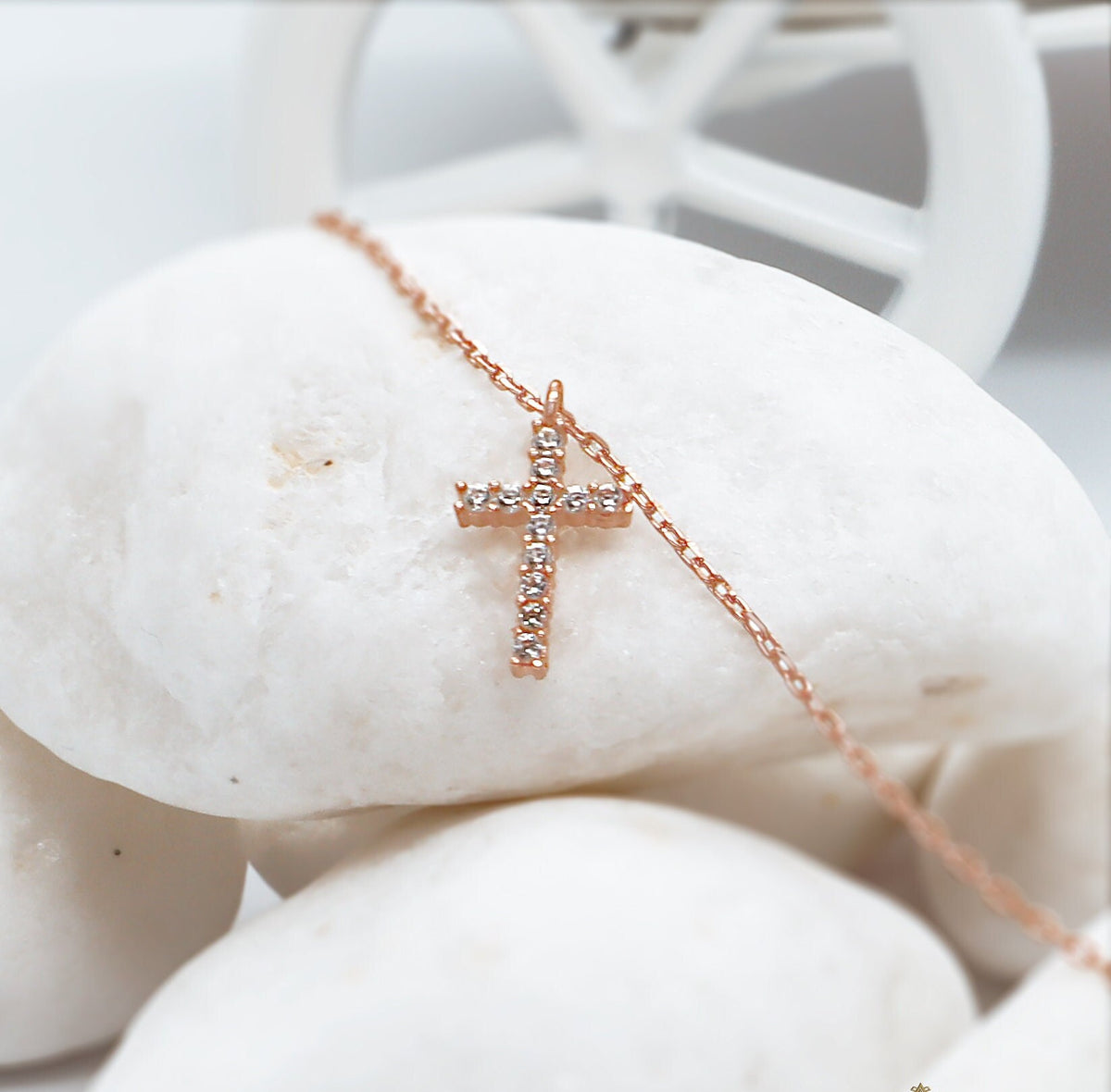 Tiny Gold Cross Necklace