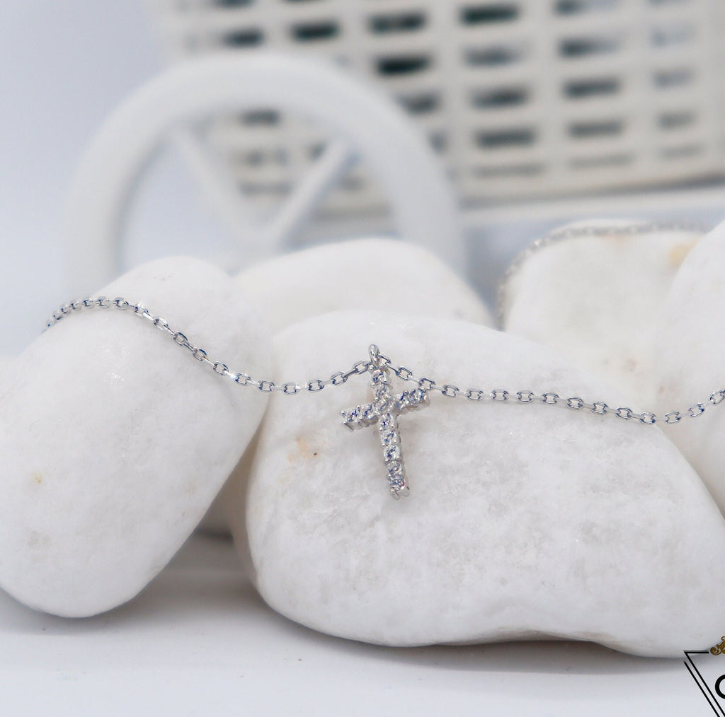 Tiny Gold Cross Necklace