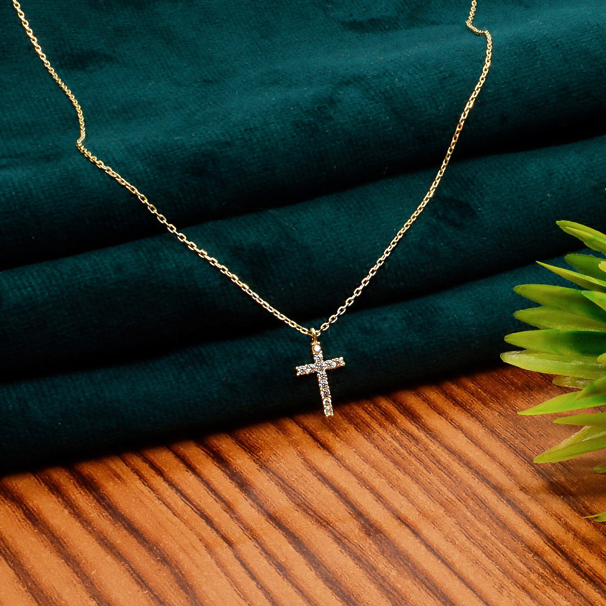 Dainty Gold Cross Necklace