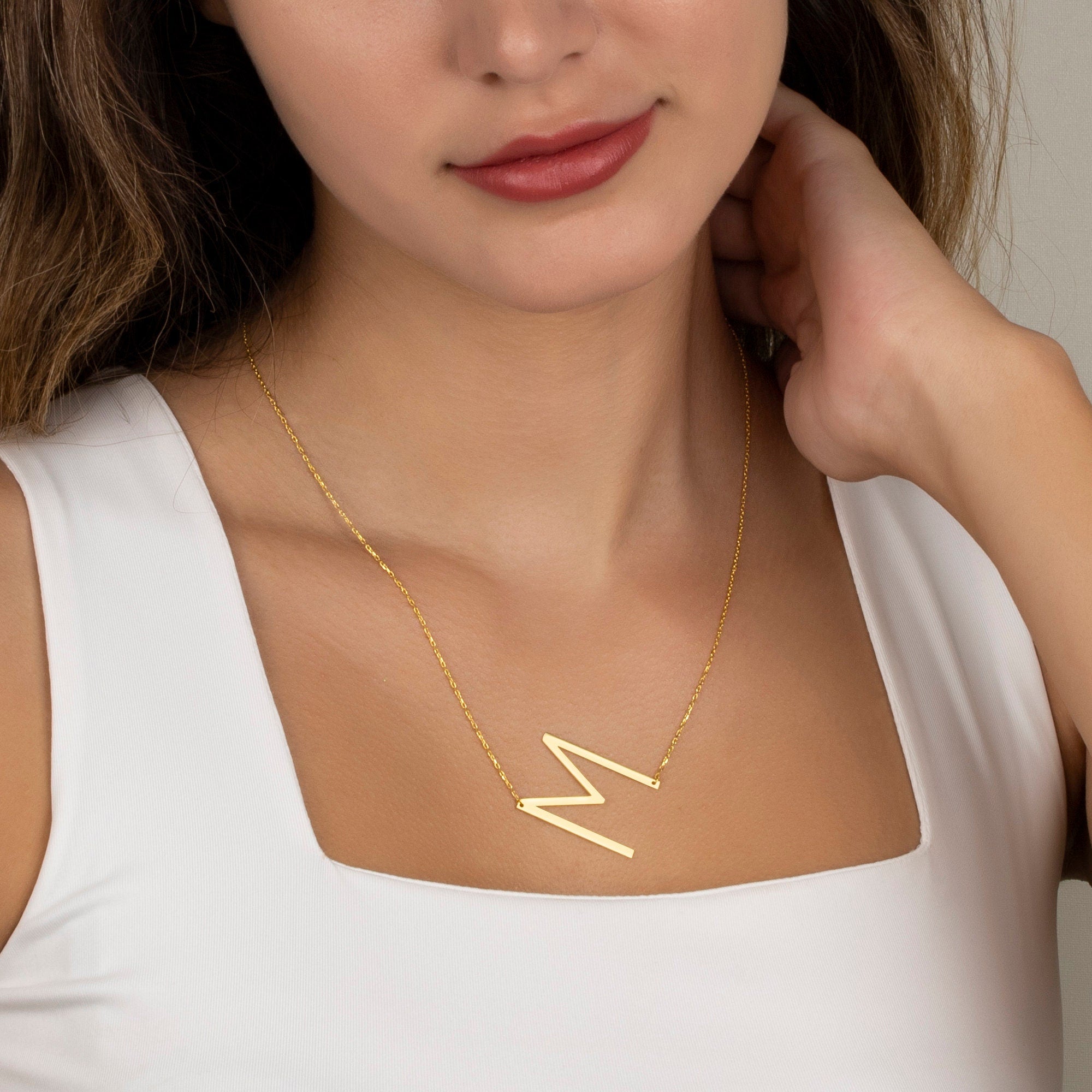 Handmade Sterling Silver Initial Necklace