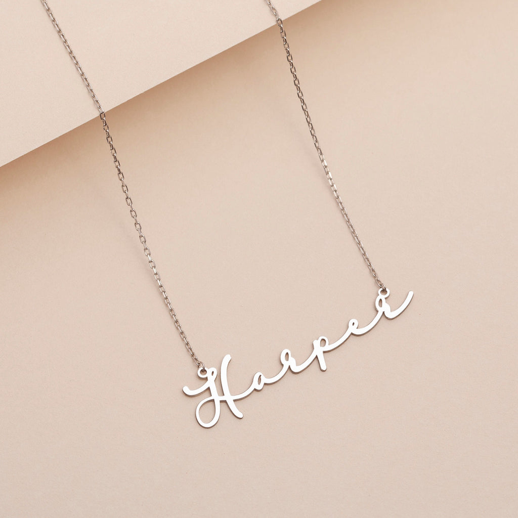 Custom Birthstone Name Necklace