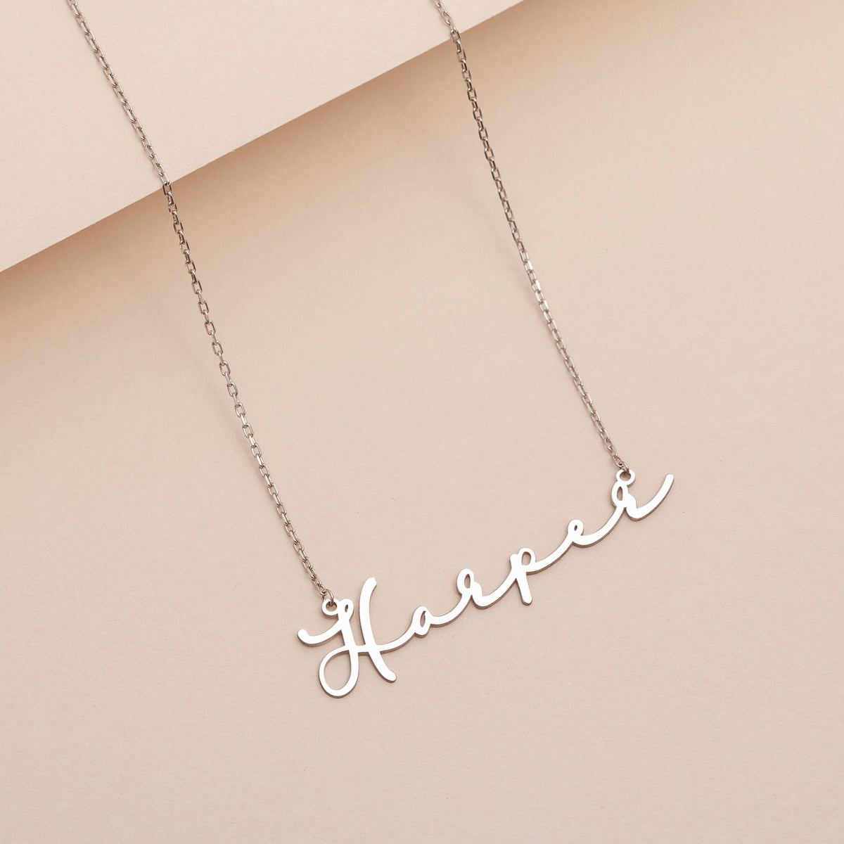 Custom Birthstone Name Necklace