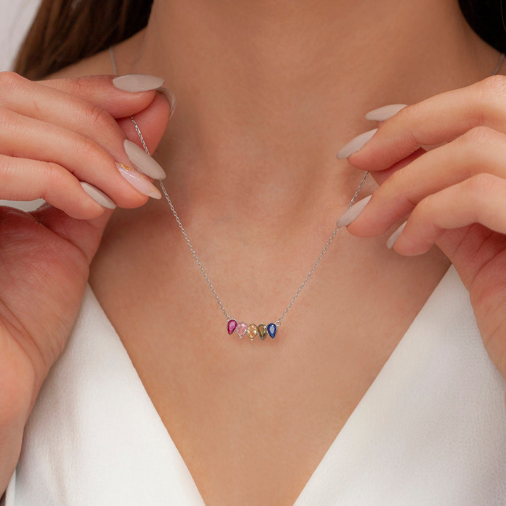 Personalized Family Birthstone Necklace