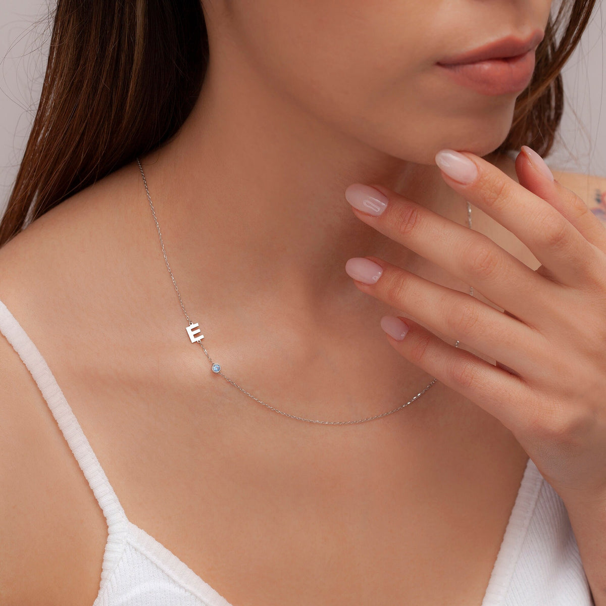 Custom Birthstone Necklace in 14K Gold