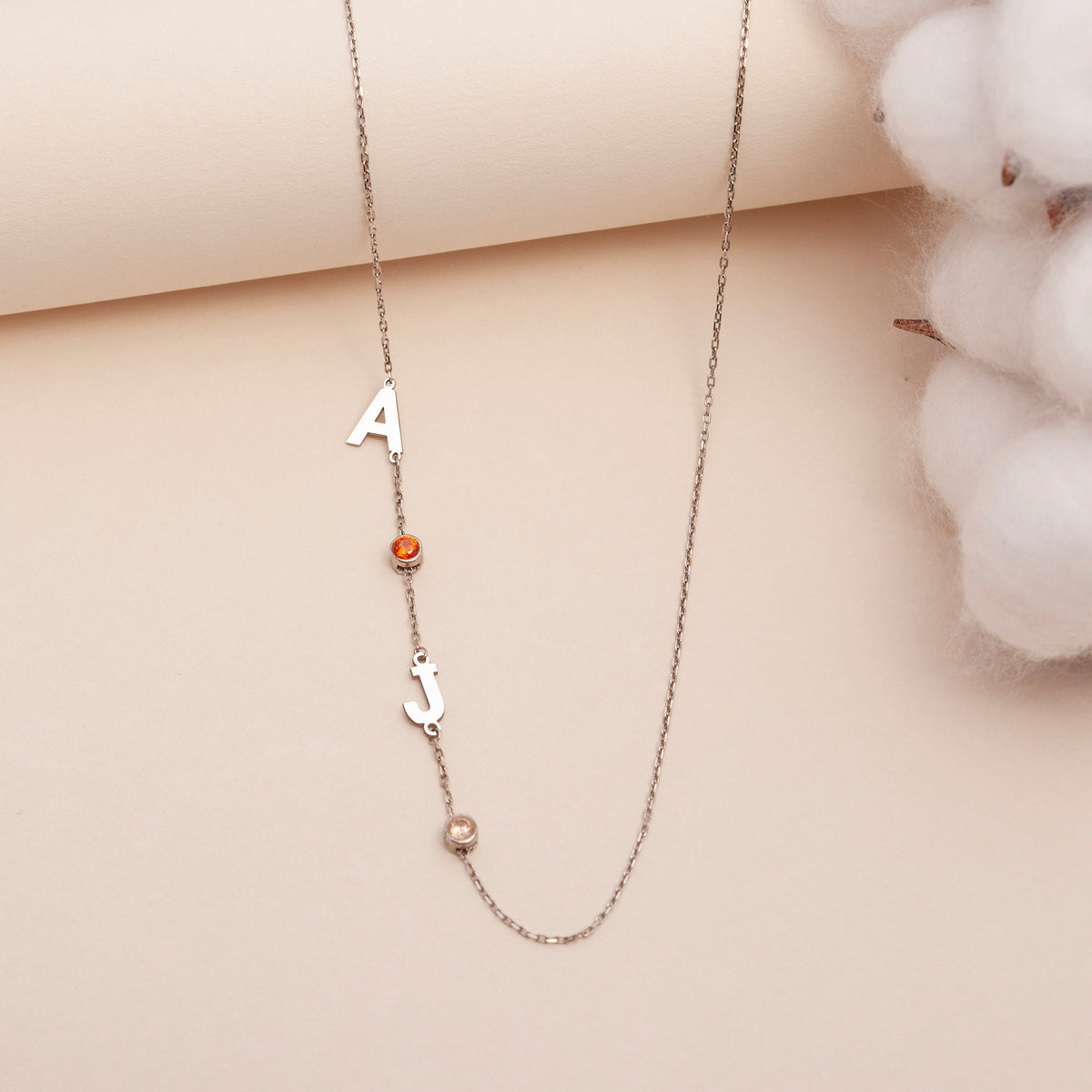 Custom Birthstone Necklace in 14K Gold