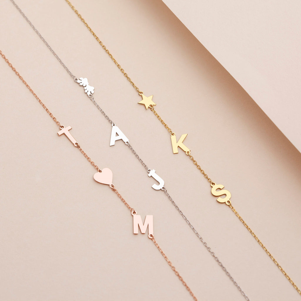 Custom Birthstone Necklace in 14K Gold