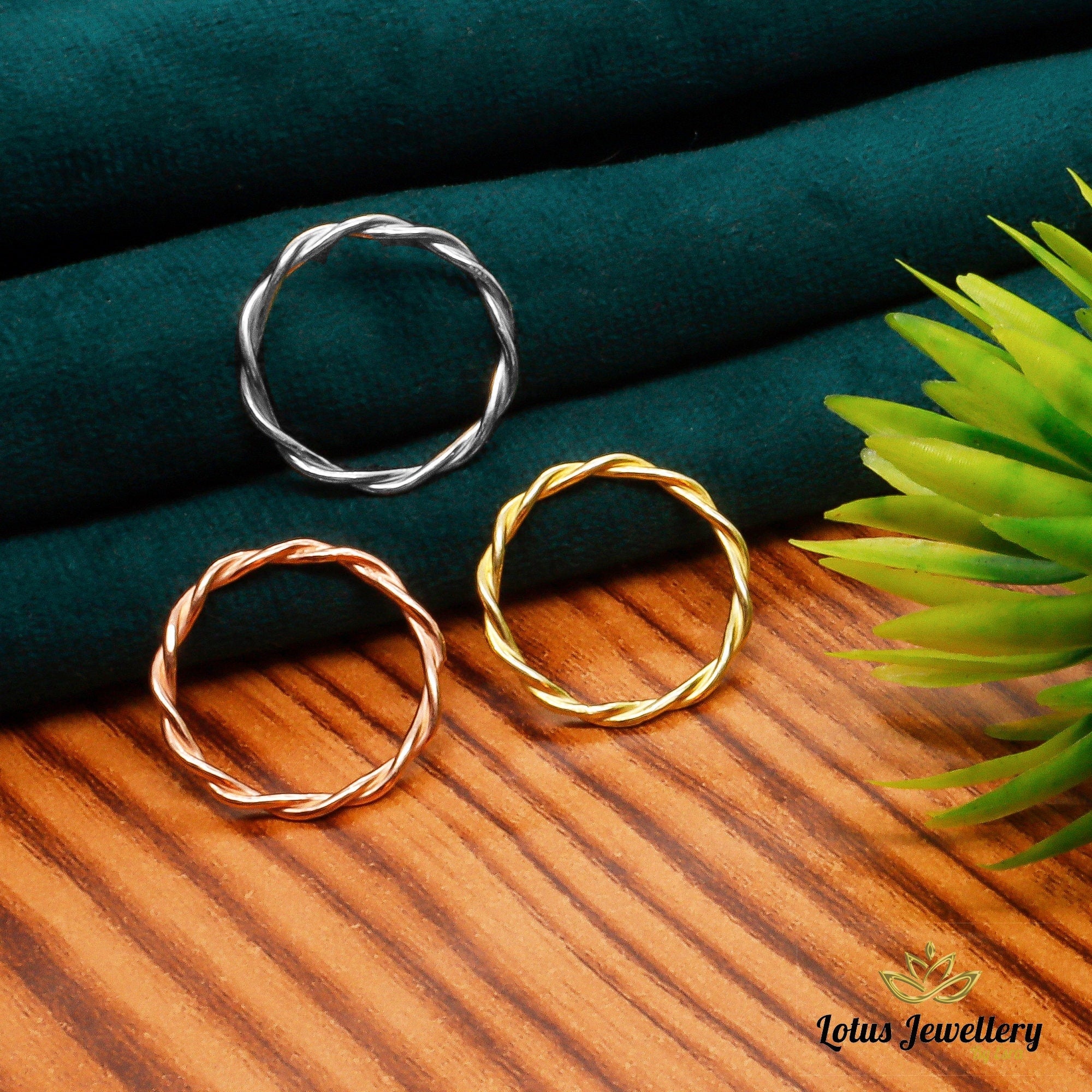 Dainty Twisted Sterling Silver Ring