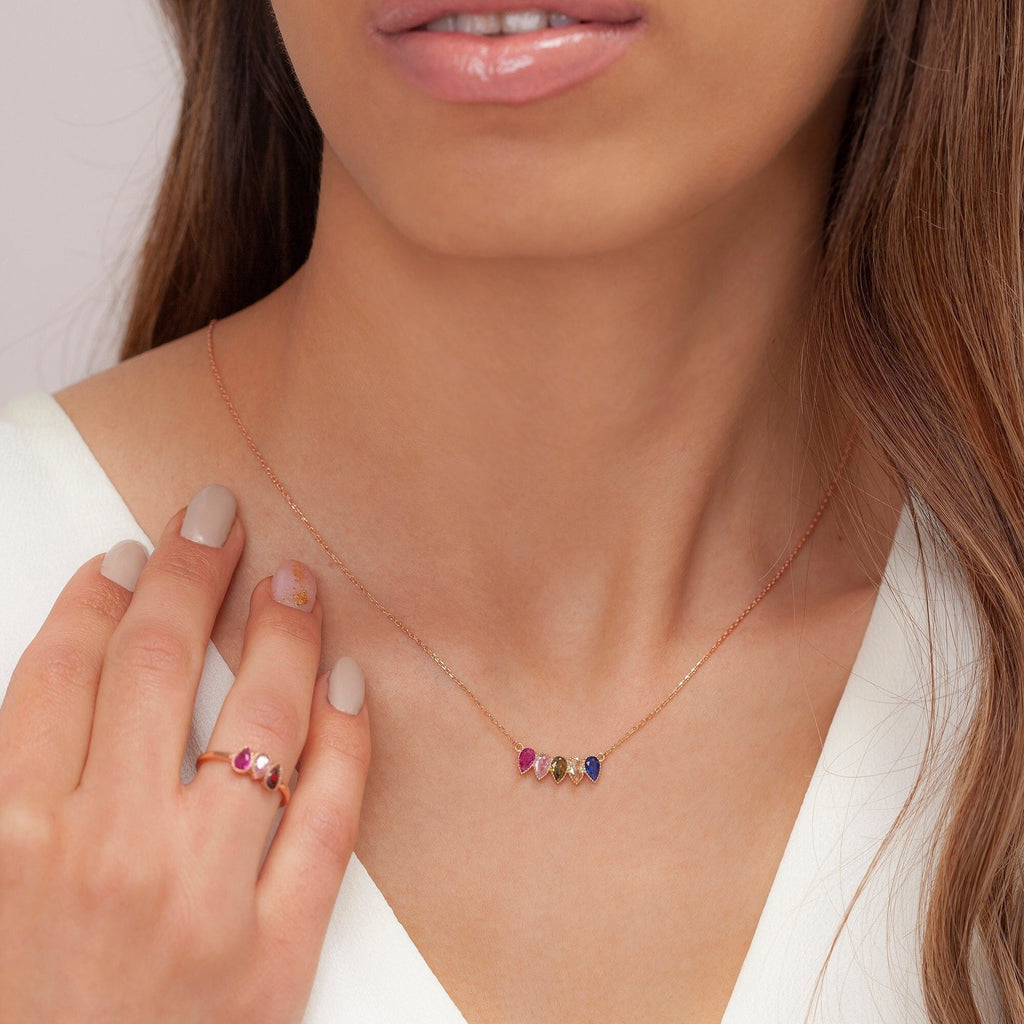 Personalized Family Birthstone Necklace