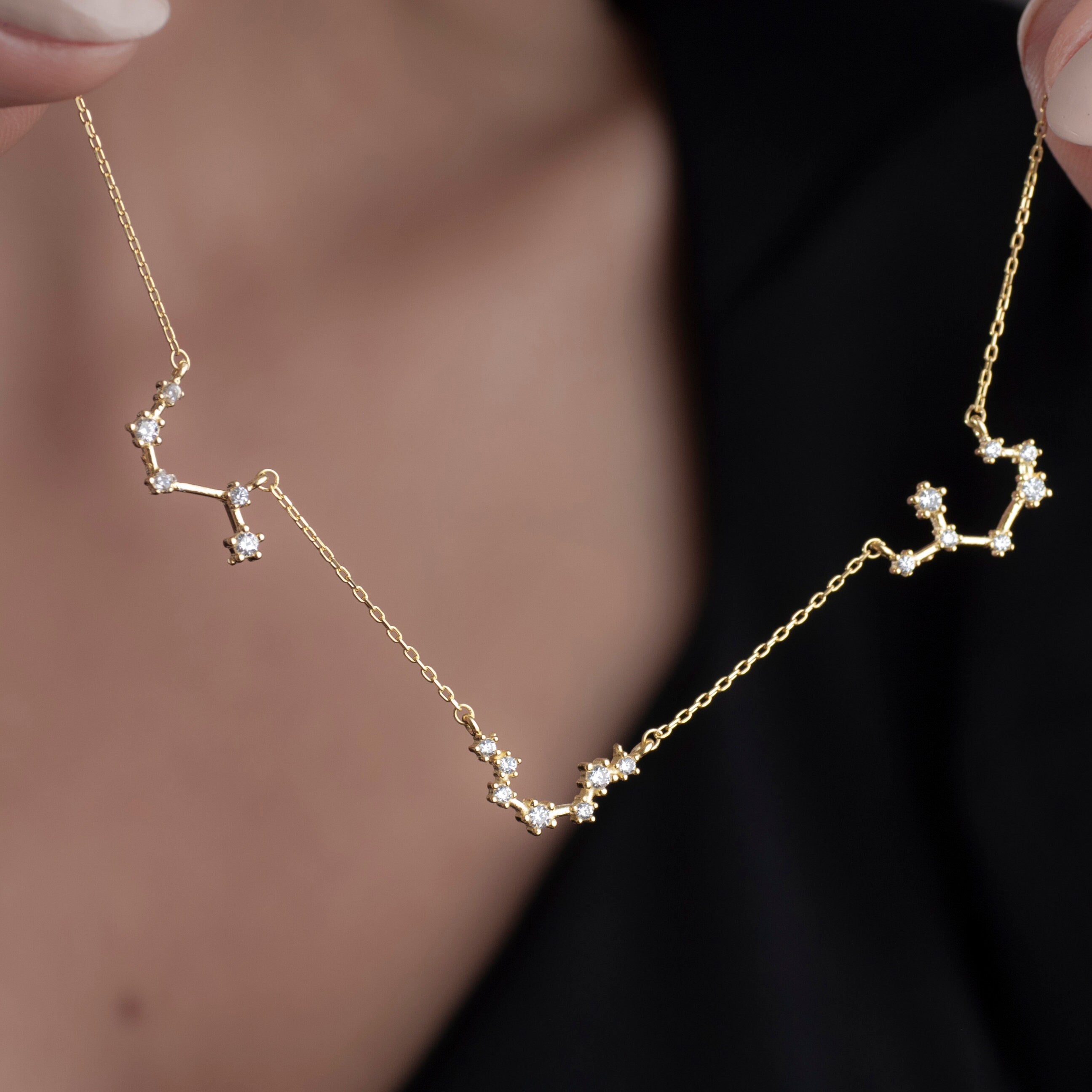 Sterling Silver Zodiac Constellation Family Necklace