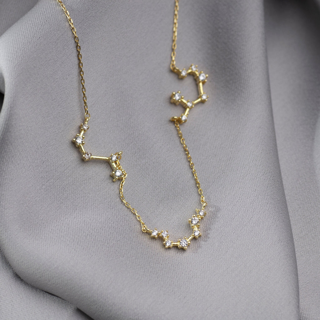 Dainty Sterling Silver Zodiac Constellation Family Necklace