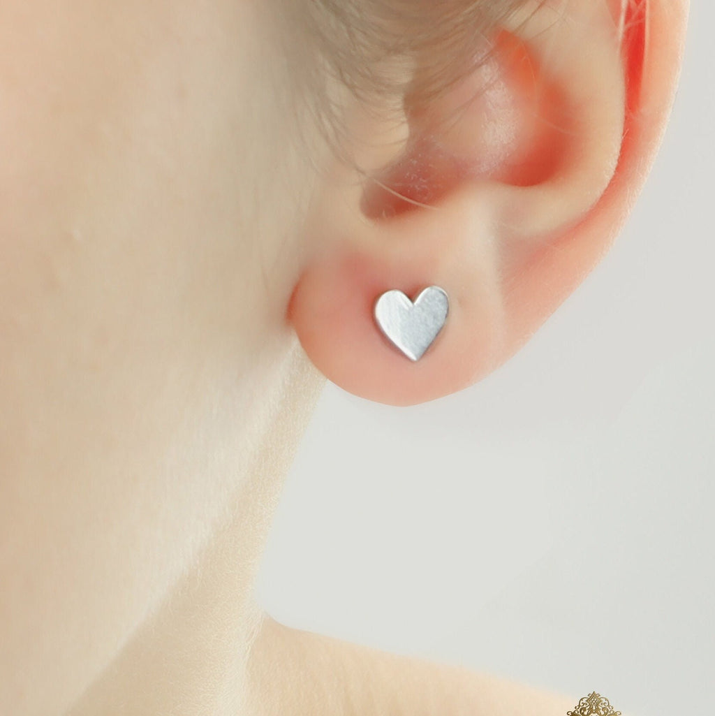 Sterling Silver Initial Stud Earrings