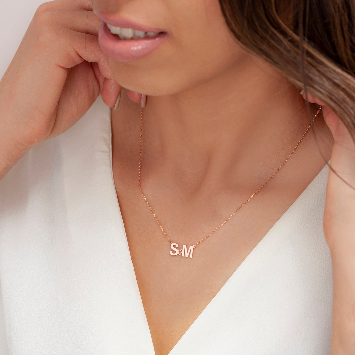 Personalized Initial Necklace with Heart