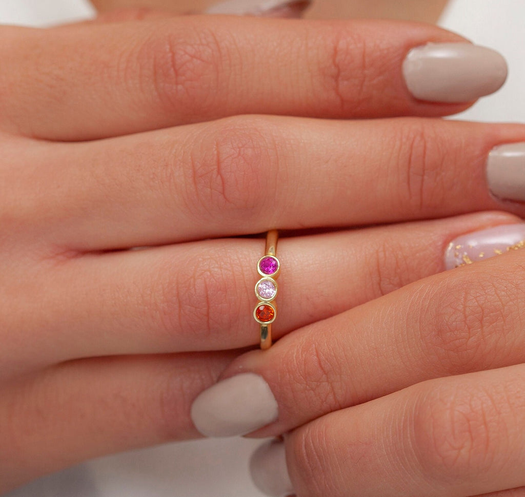 Personalized Family Birthstone Ring