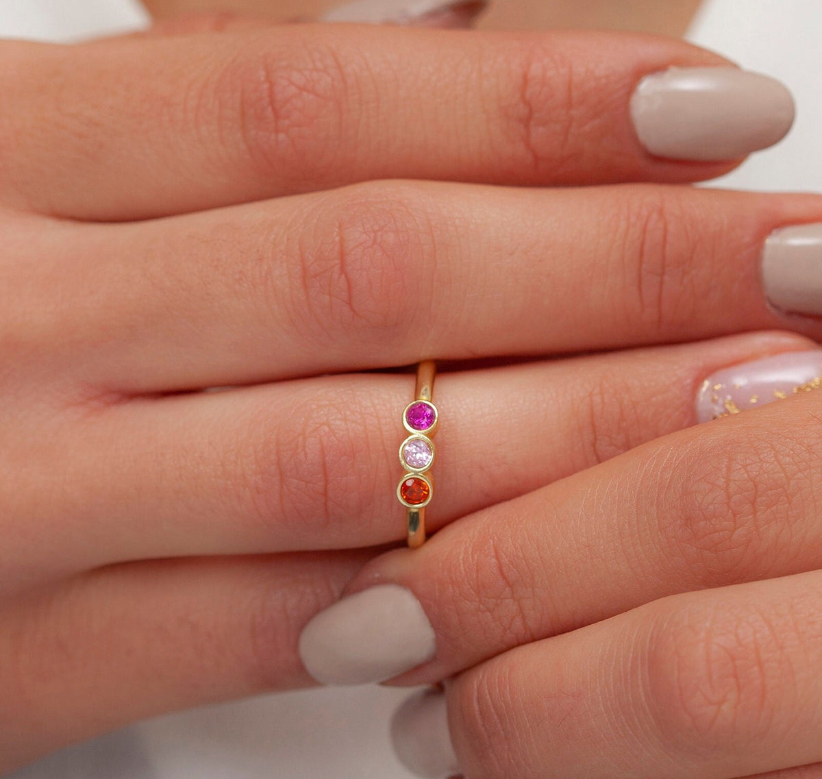 Personalized Family Birthstone Ring