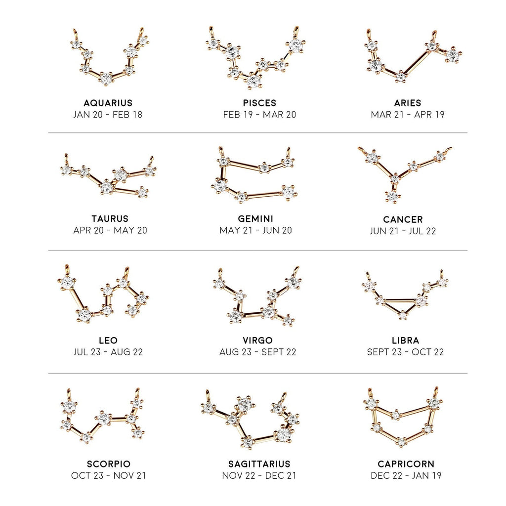 Sterling Silver Family Zodiac Necklace