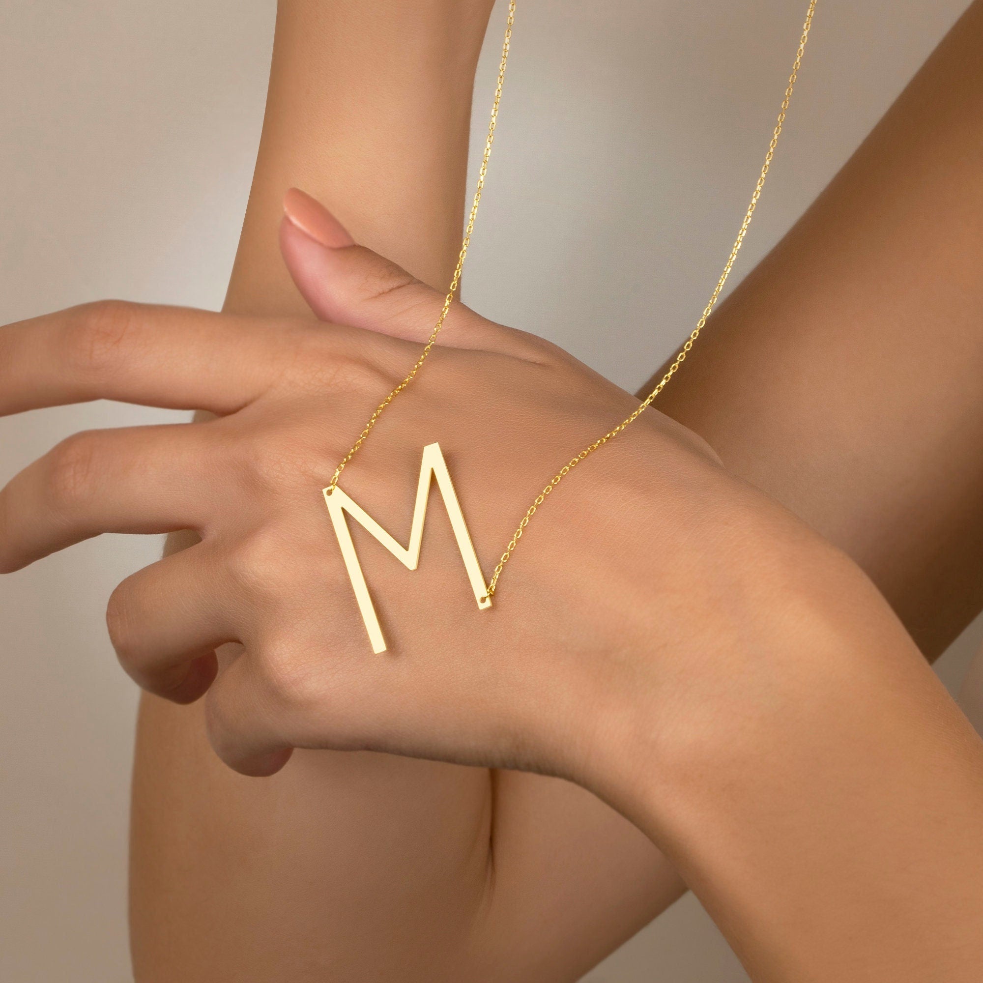 Handmade Sterling Silver Initial Necklace
