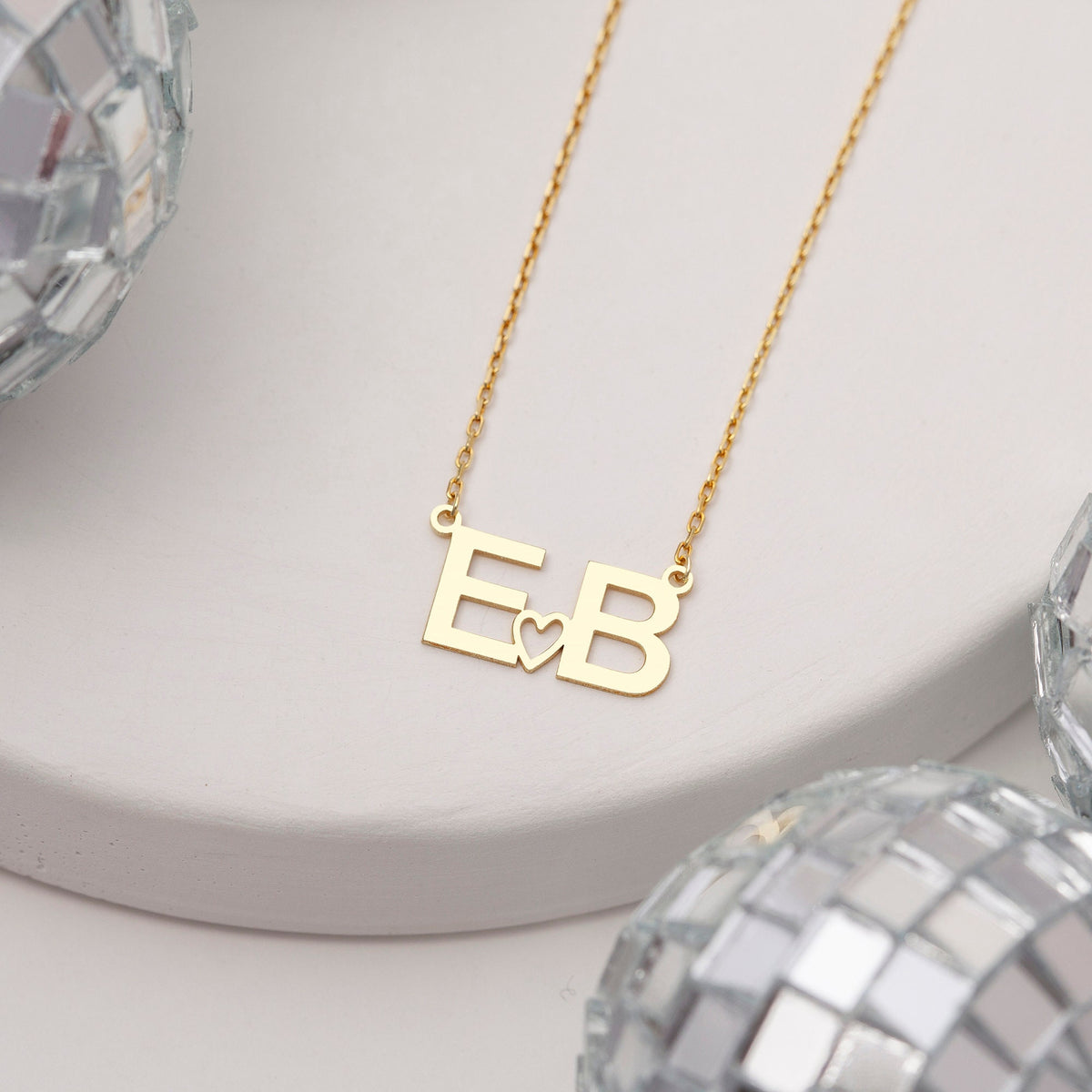 Personalized Initial Necklace with Heart