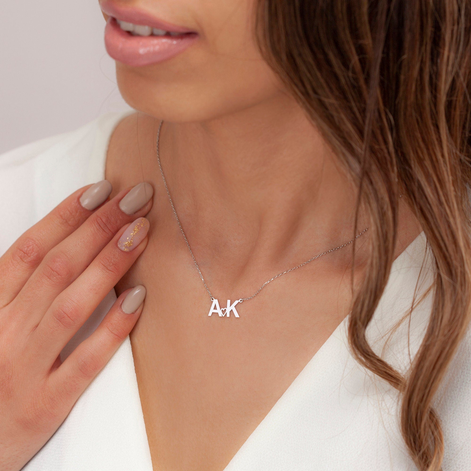Personalized Sterling Silver Initial Necklace