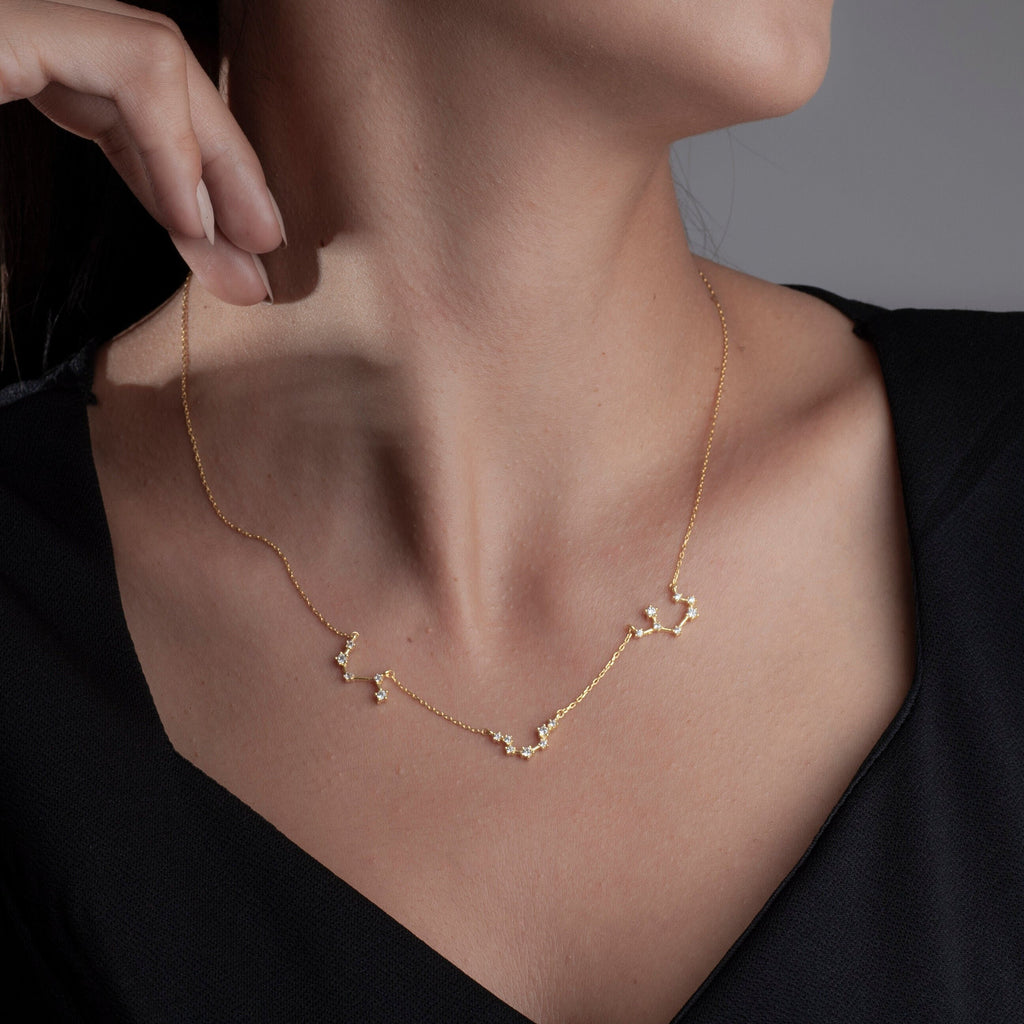 Sterling Silver Zodiac Constellation Family Necklace
