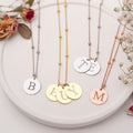 Personalized Initial Birthstone Necklace