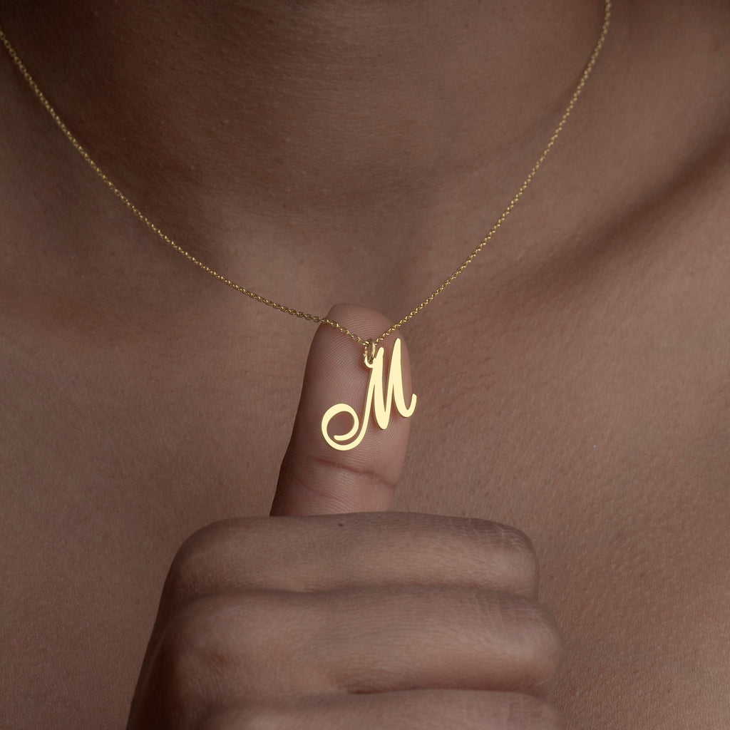 925 Silver Initial Necklace