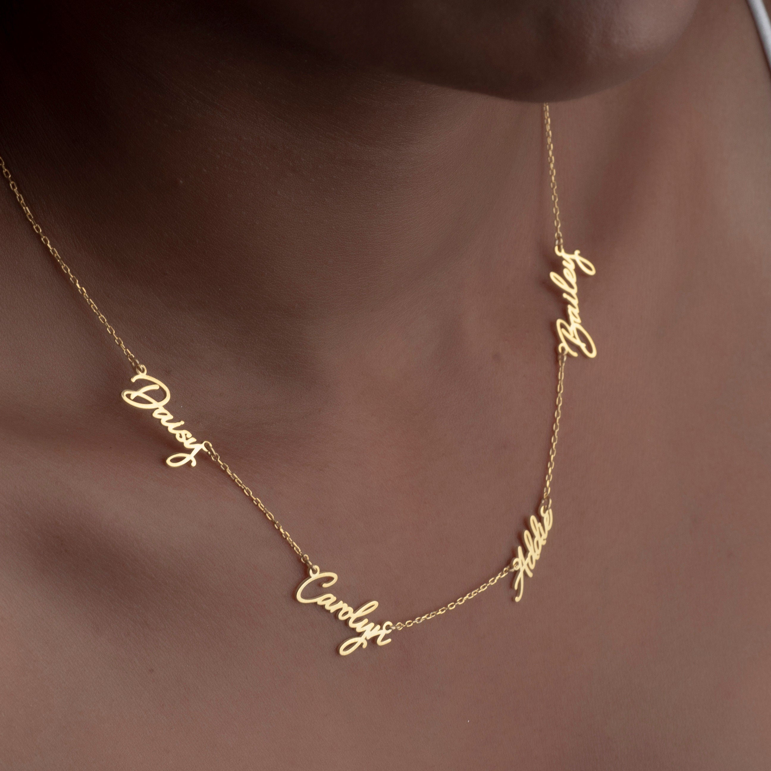 Custom Sterling Silver Family Name Necklace