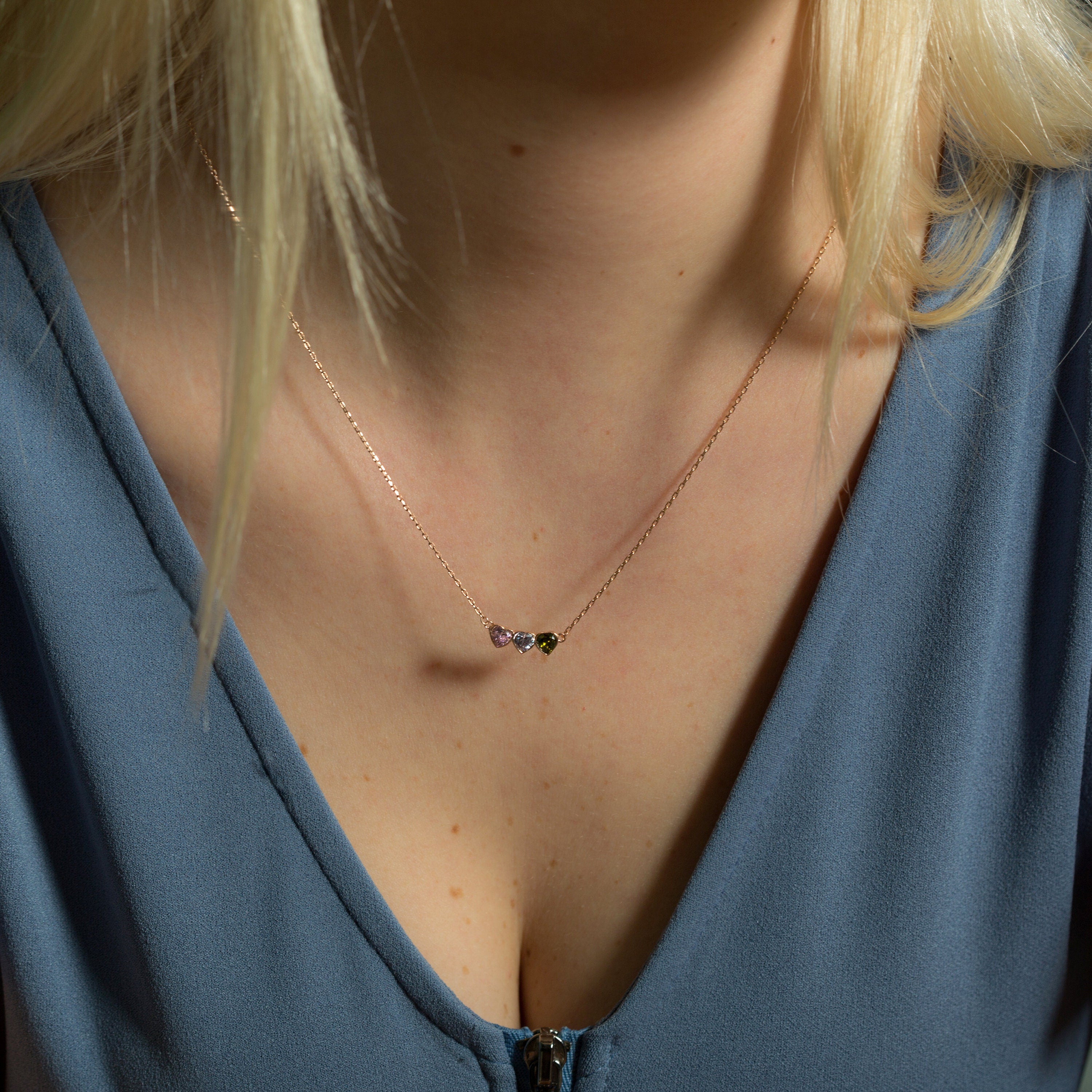Custom Family Birthstone Necklace