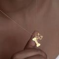 Bone Necklace with Angel Charm