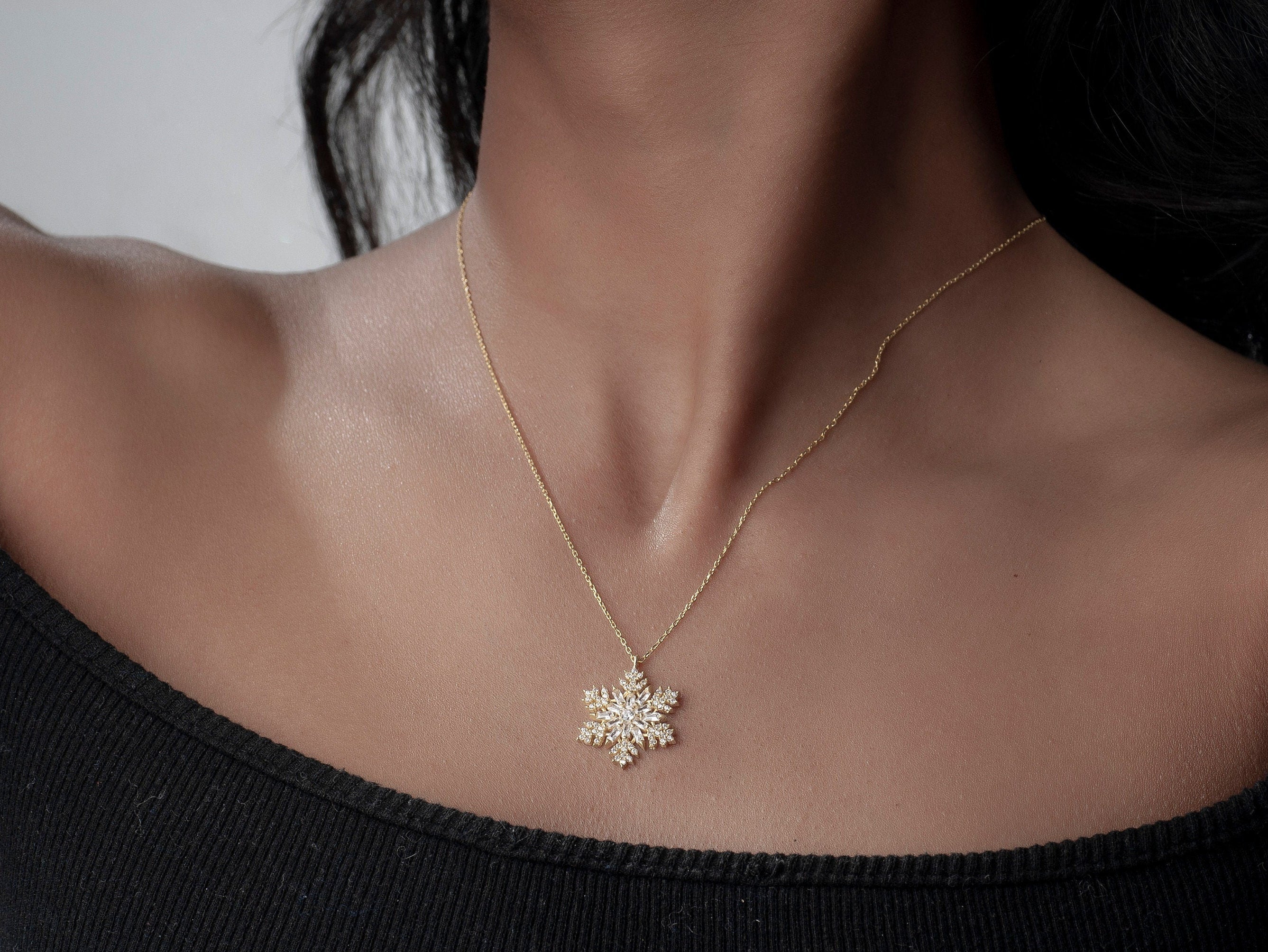 Sterling Silver Snowflake Necklace