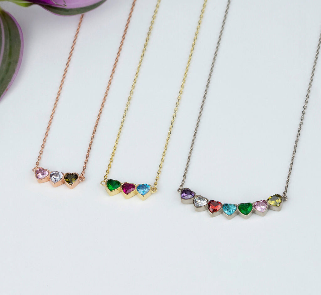 Custom Family Birthstone Necklace