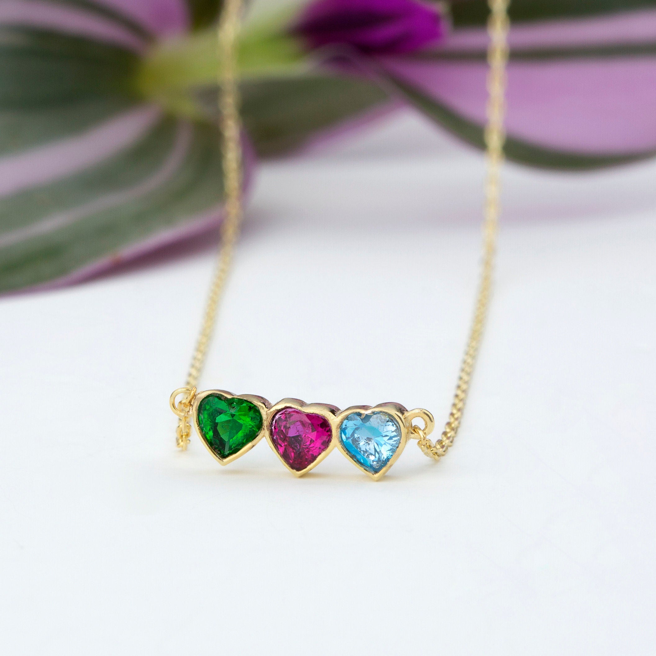 Custom Family Birthstone Necklace