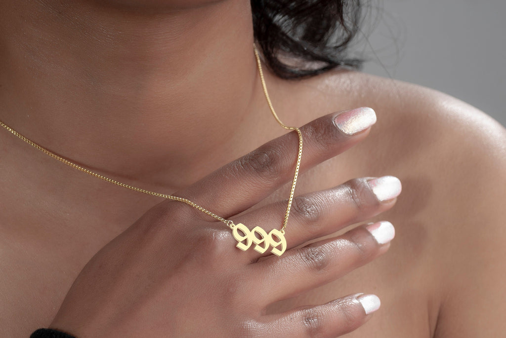 Custom Dainty Angel Number Necklace