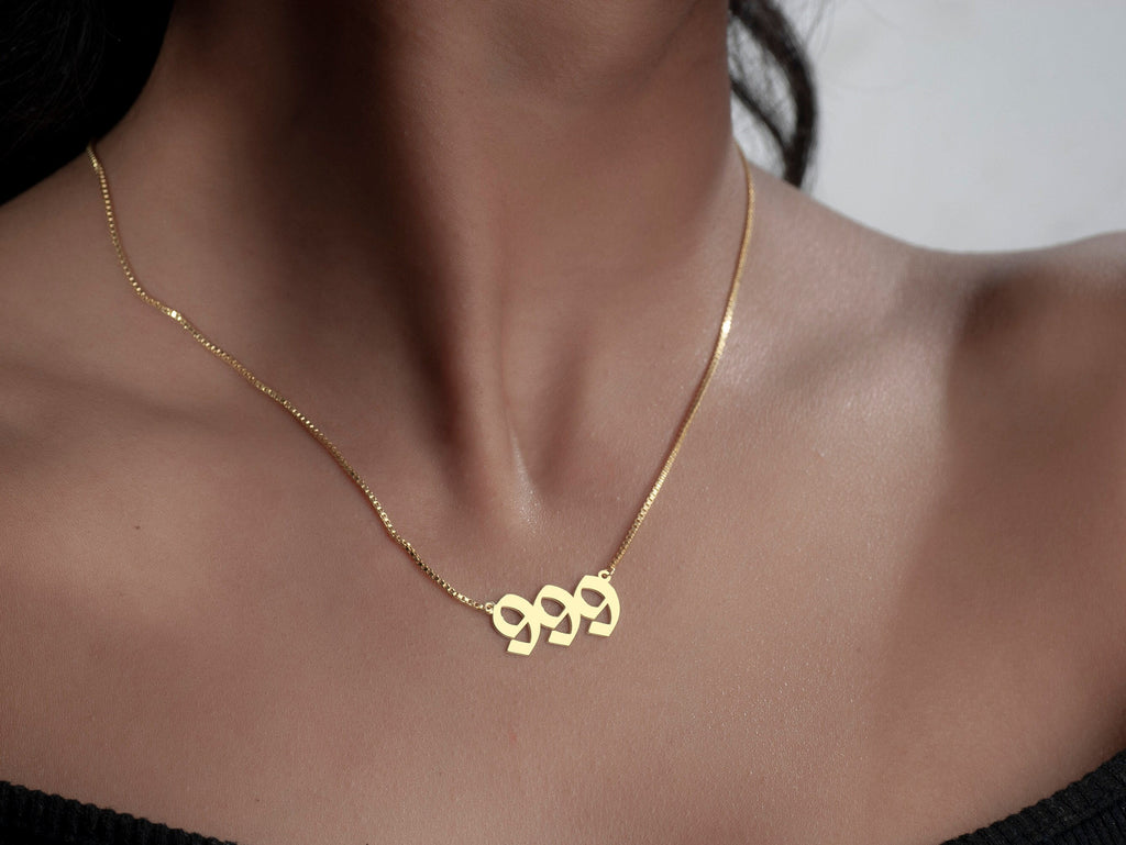 Custom Dainty Angel Number Necklace