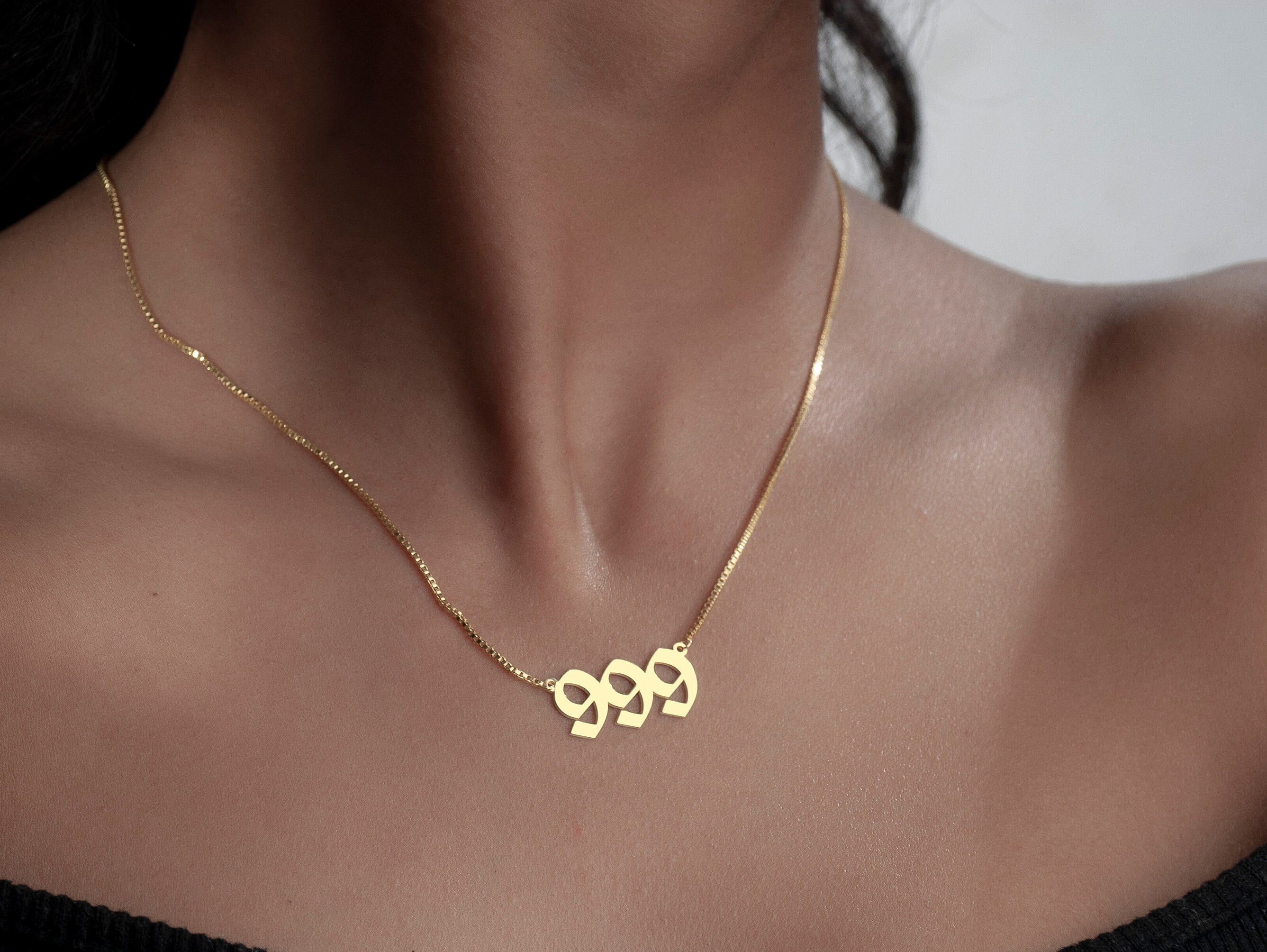 Custom Dainty Angel Number Necklace