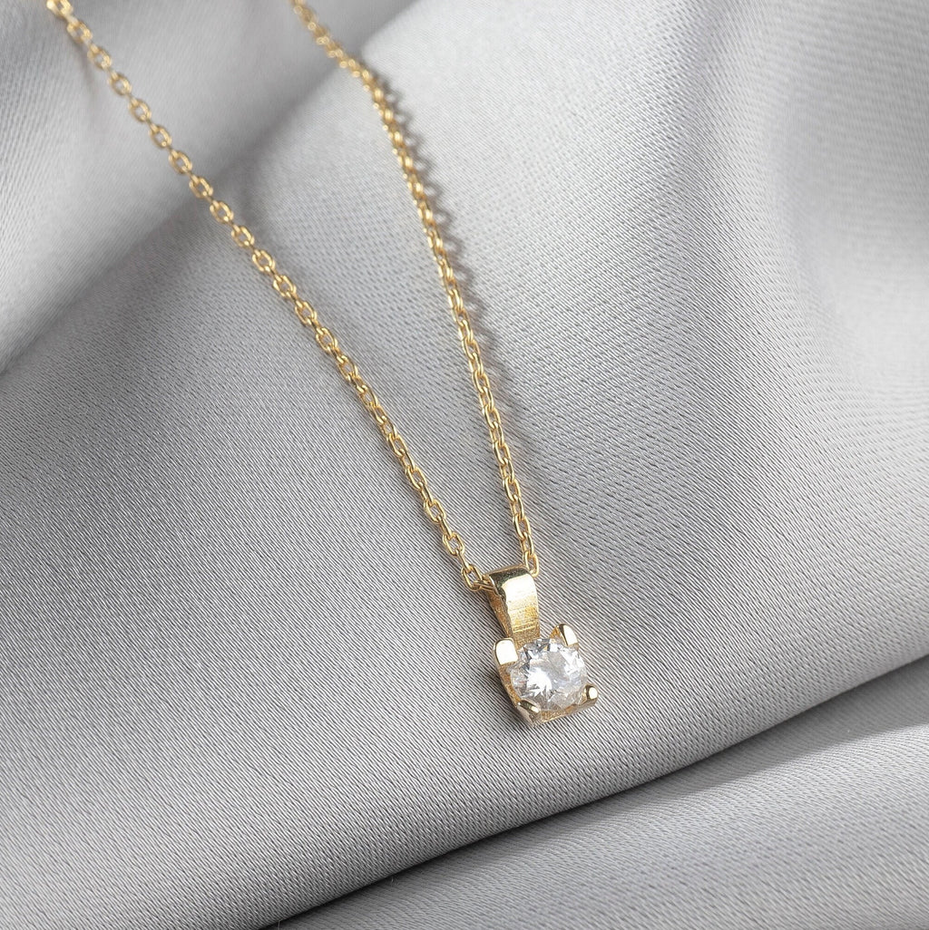 925 Silver Diamond Pendant Necklace