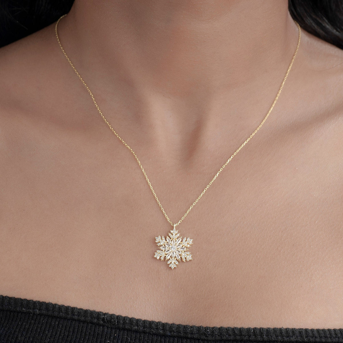 Sterling Silver Snowflake Necklace