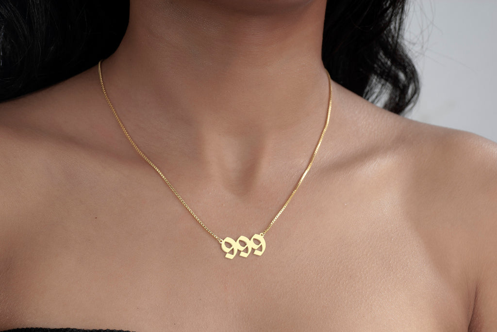 Custom Dainty Angel Number Necklace